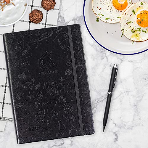 Clever Fox Food Journal Pro – Diet & Wellness Planner for Women & Men – Weight Loss Diary with Calorie Tracker – Food Log for Tracking Meals, Exercise & Weightloss - Undated, 7" x 10" Black